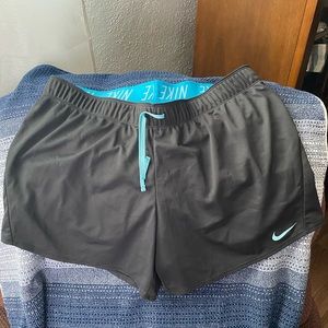 Nike Sky Blue & Gray Athletic Shorts